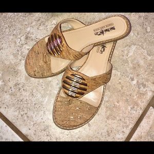 Coach and Four cork flip flop / sandals sz 6